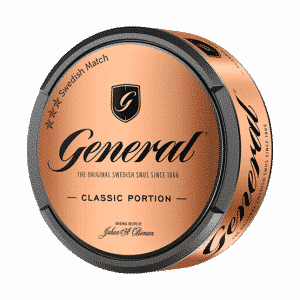 General Portion är ett portionssnus med kraftig och kryddig tobakssmak. Smaken har peppriga övertoner och en antydan av citrus. En klassiker!