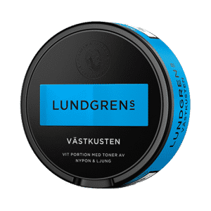 Lundgrens Västkusten är det senaste tillskottet i Lundgrens-familjen. Snuset har inspirerats av västkusten natur med smak av nypon och ljung!